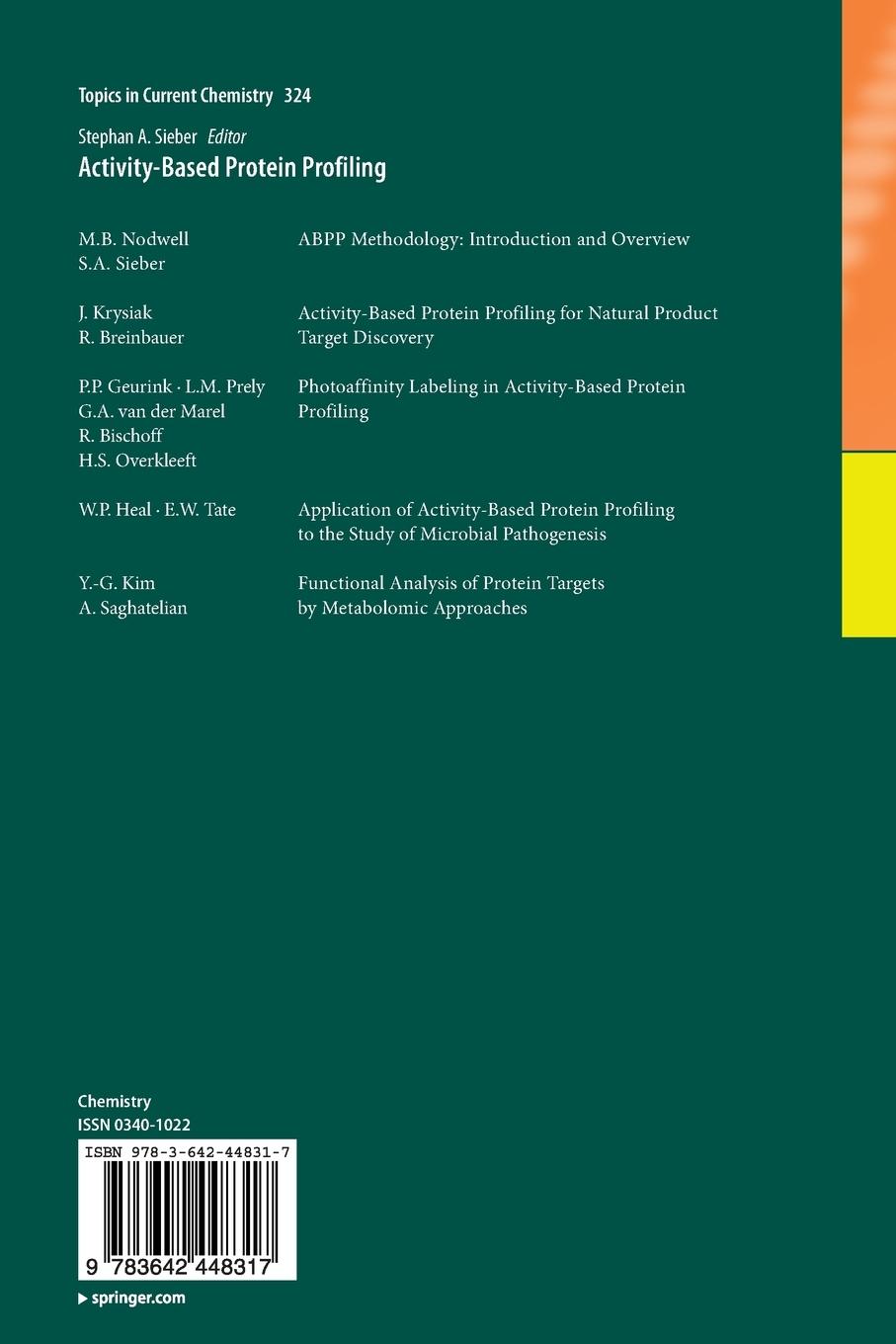 Rückseitencover Activity-Based Protein Profiling