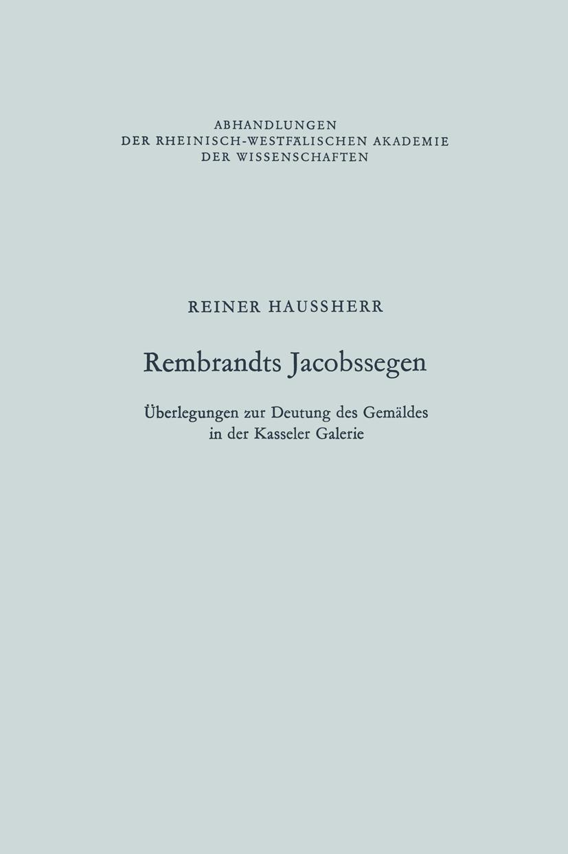 Vorderes Coverbild Rembrandts Jacobssegen