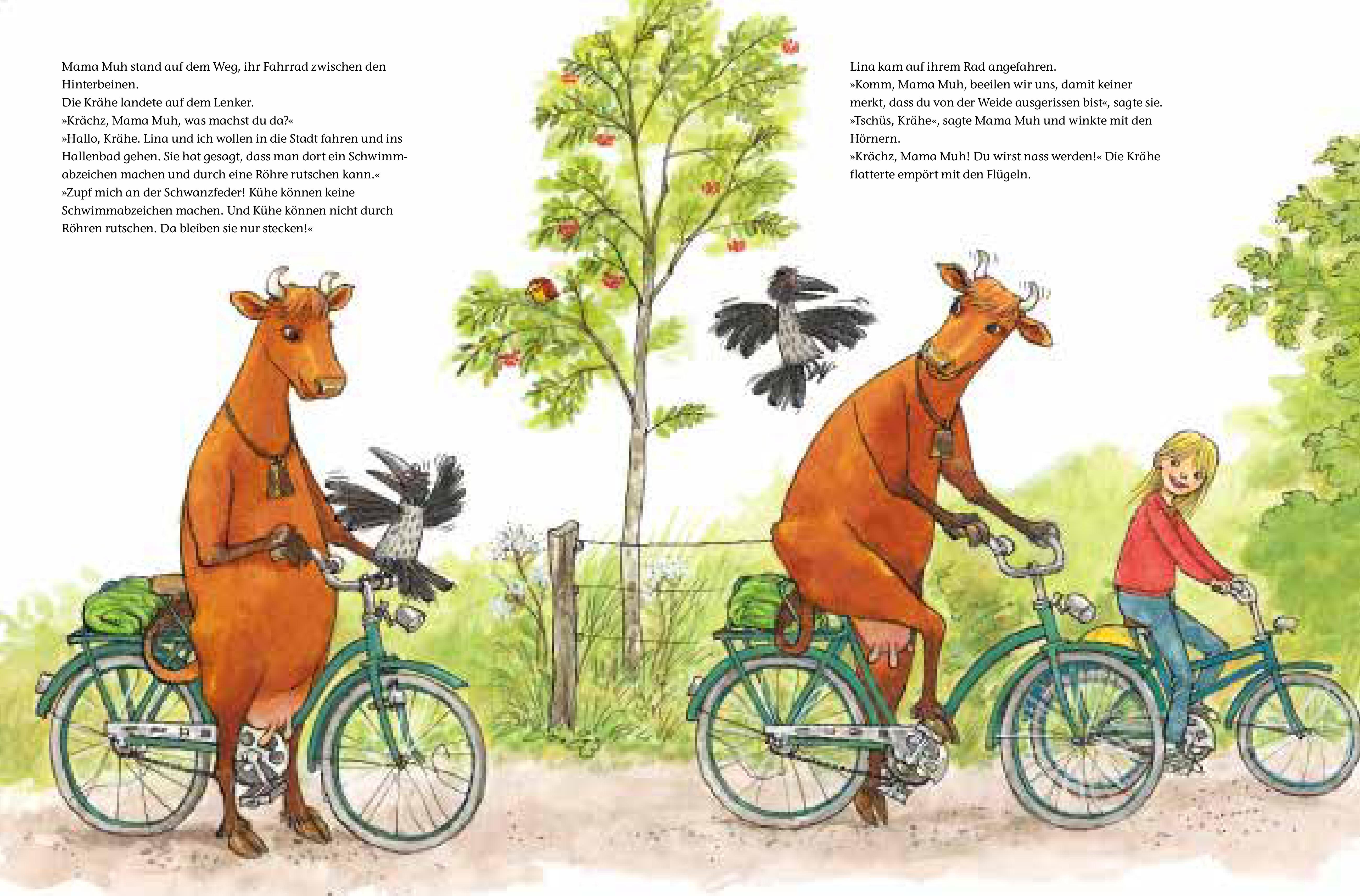 Beispielinhalt (Bild) Mama Muh geht schwimmen