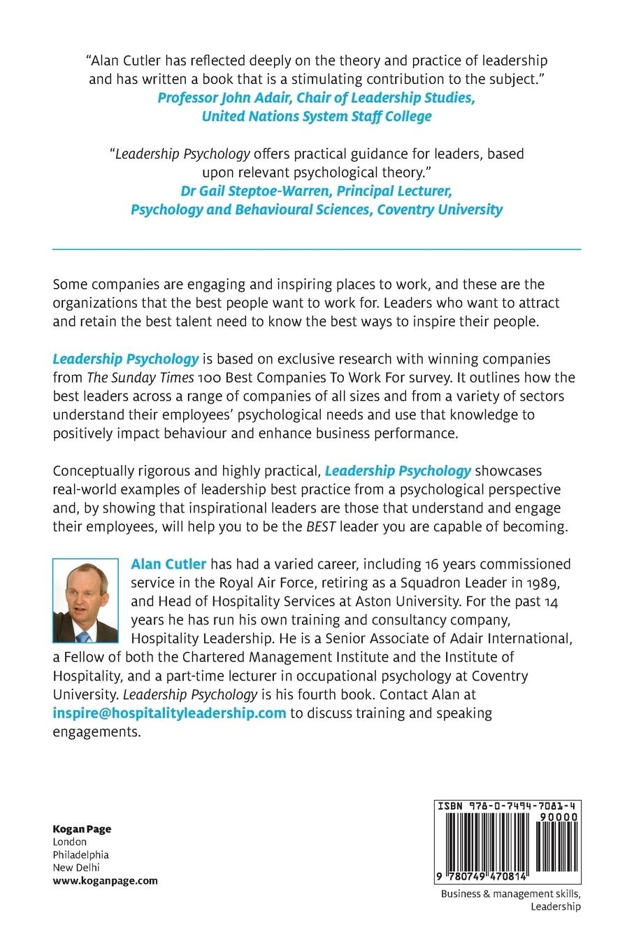 Rückseitencover Leadership Psychology