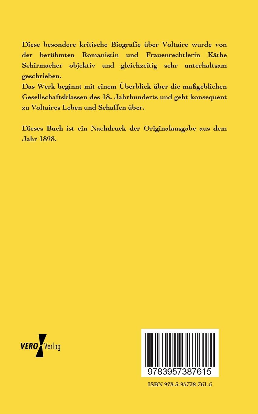 Rückseitencover Voltaire. Eine Biografie
