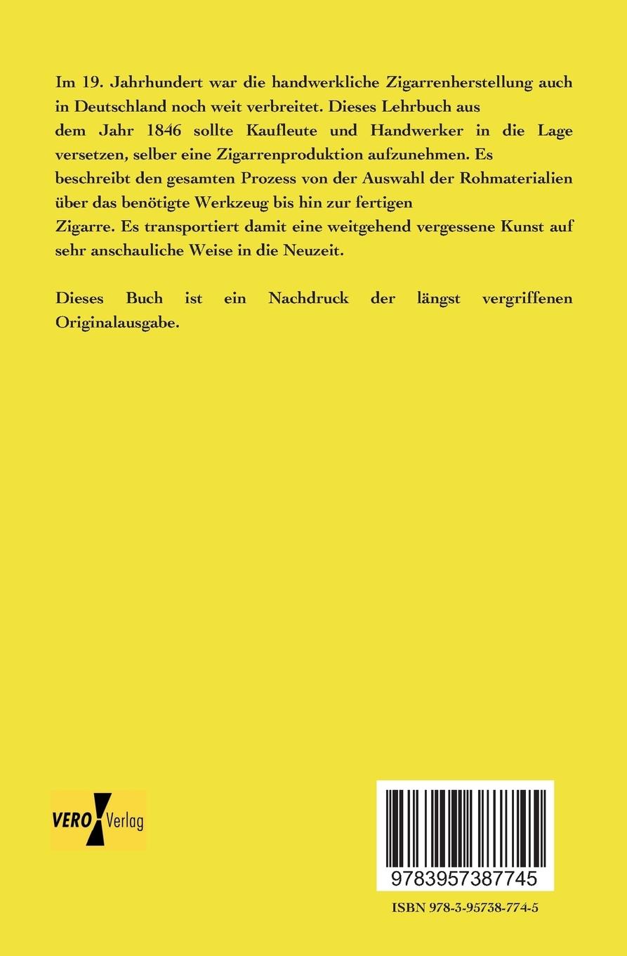 Rückseitencover Anleitung zur Fabrikation von Cigarren