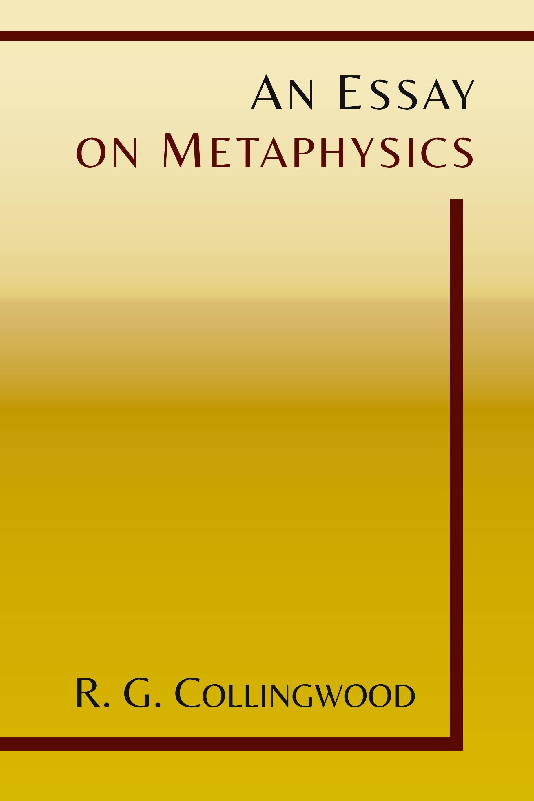 Vorderes Coverbild An Essay on Metaphysics