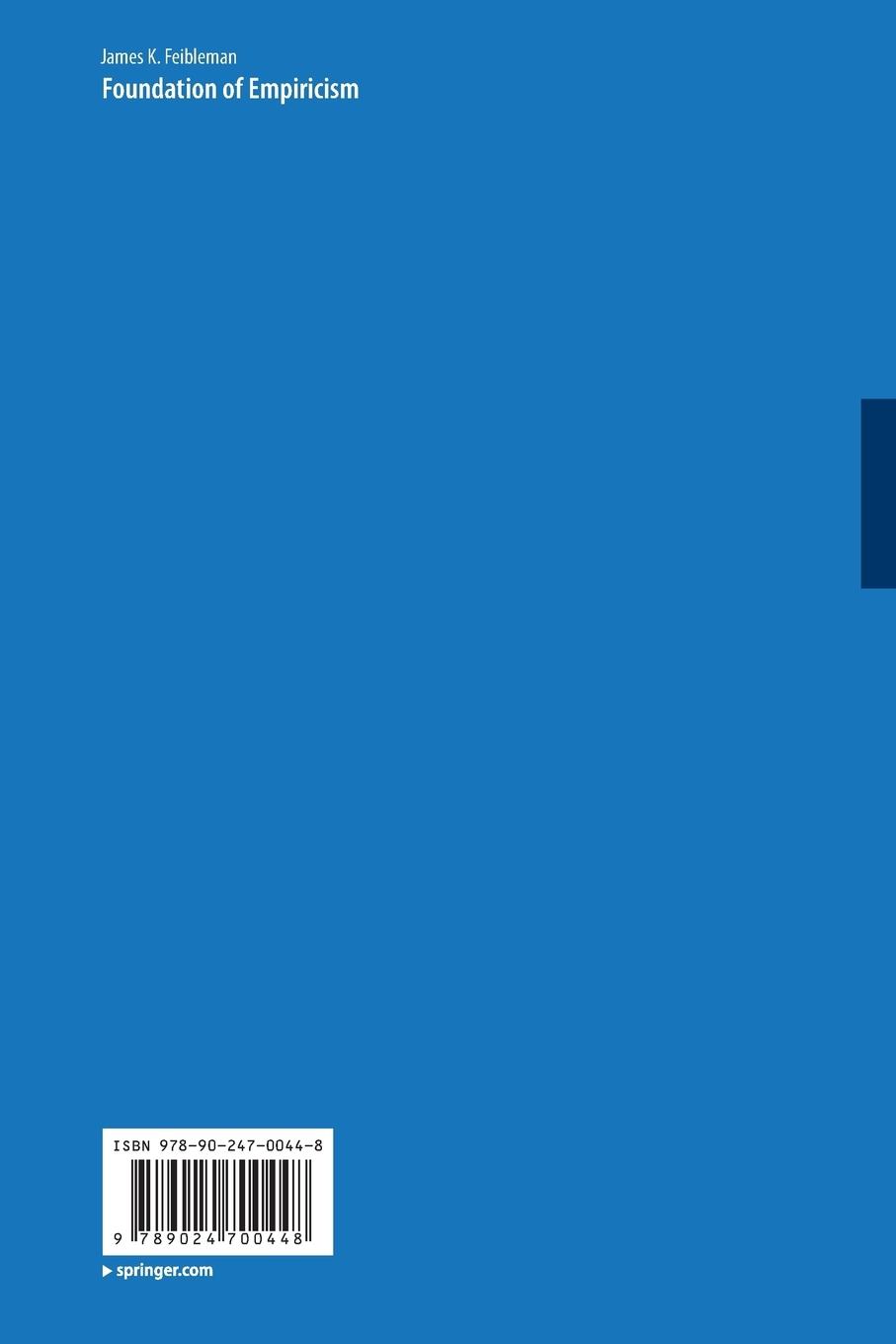 Rückseitencover Foundations of Empiricism