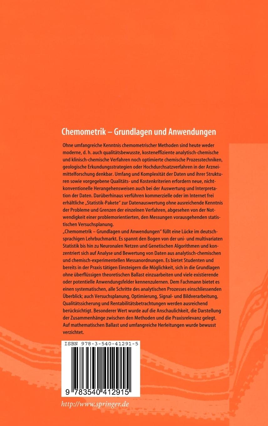 Rückseitencover Chemometrik