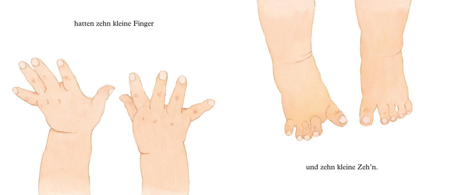 Beispielinhalt (Bild) Zehn kleine Finger und zehn kleine Zeh'n