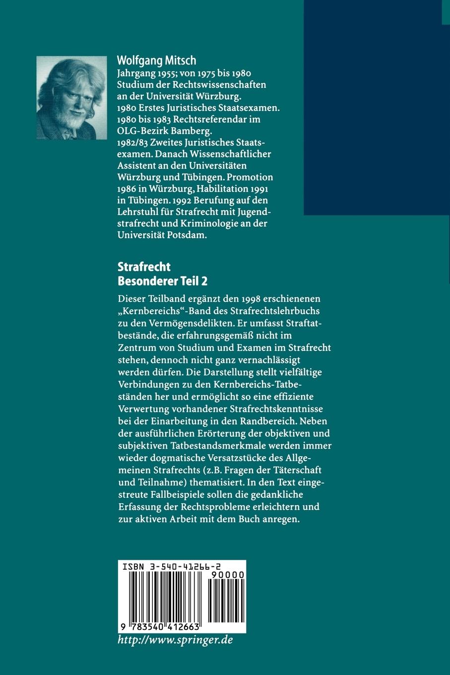 Rückseitencover Strafrecht Besonderer Teil 2