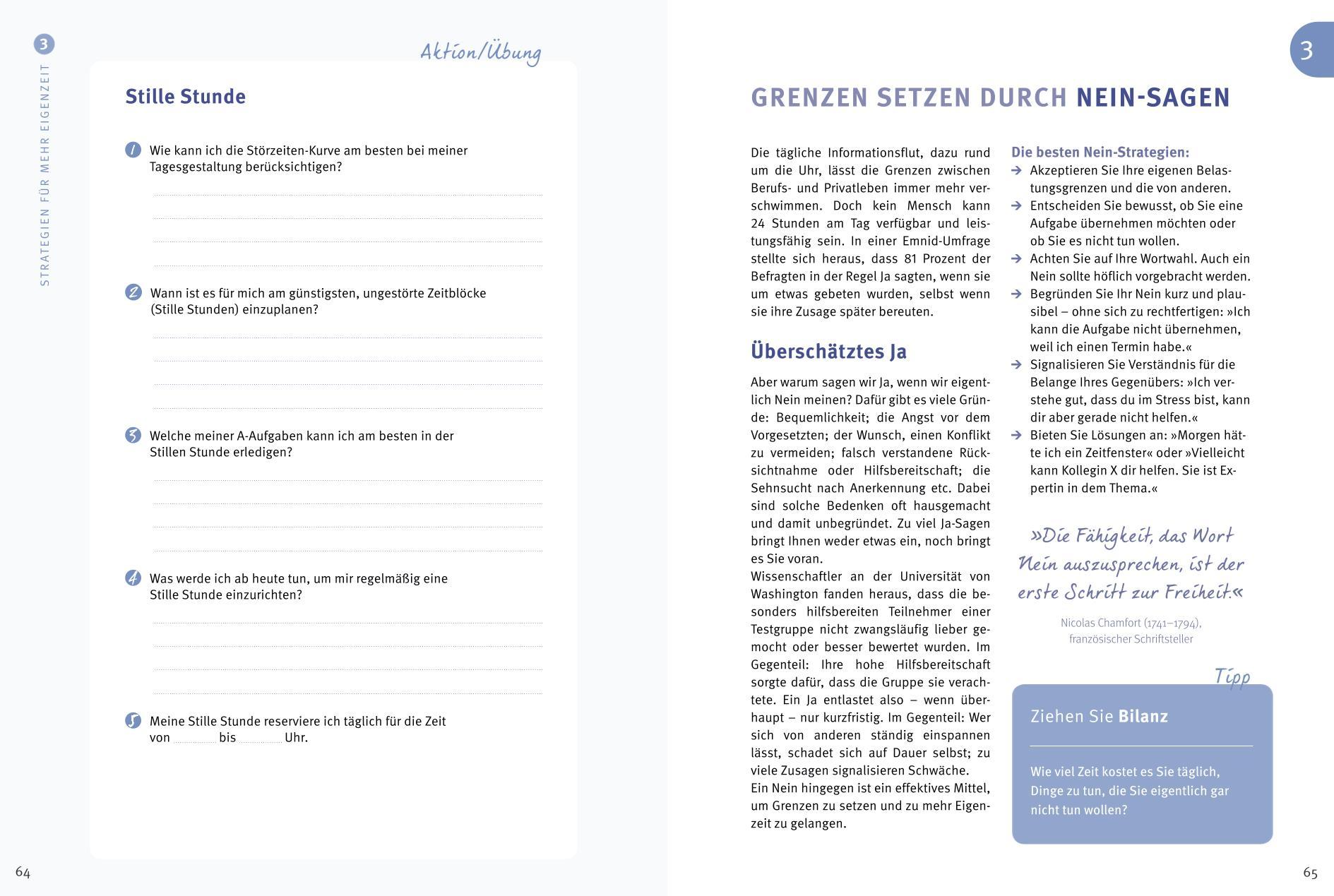 Beispielinhalt (Bild) Das  1x1 des Zeitmanagement