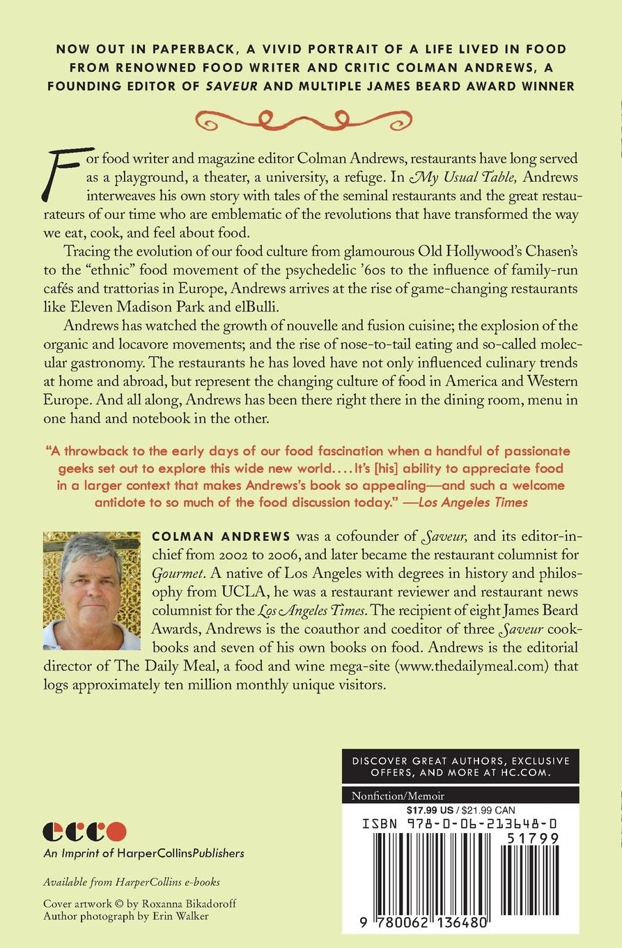 Rückseitencover MY USUAL TABLE              PB