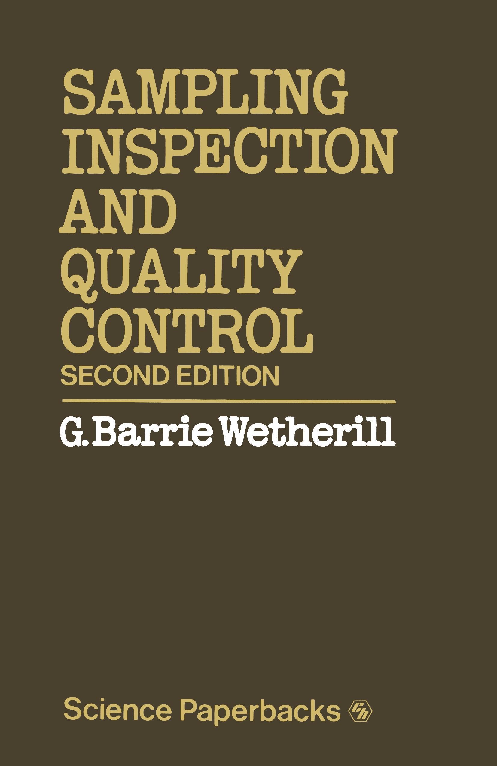 Vorderes Coverbild Sampling Inspection and Quality Control