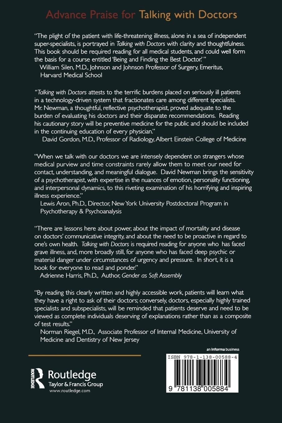 Rückseitencover Talking with Doctors