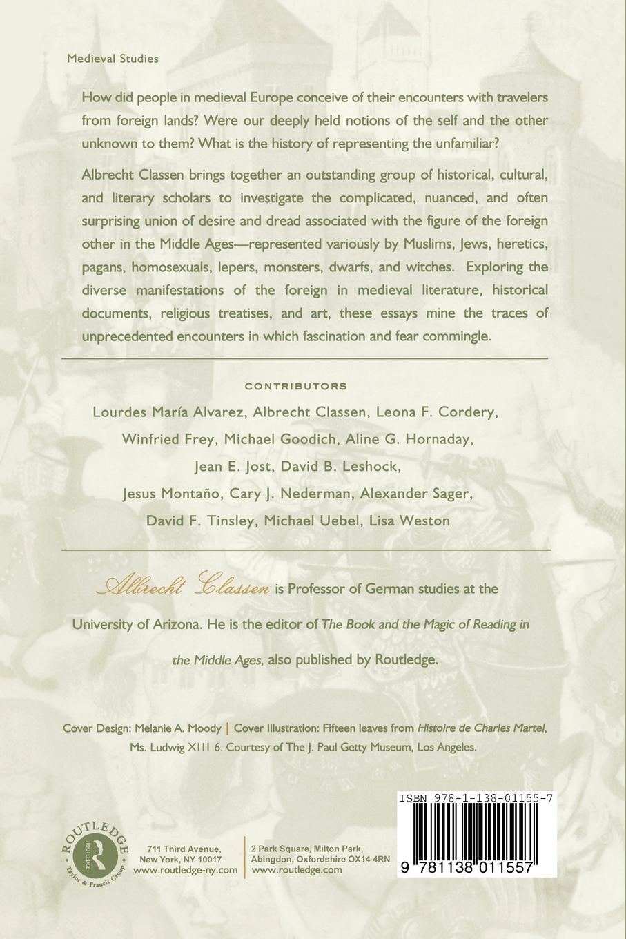 Rückseitencover Meeting the Foreign in the Middle Ages