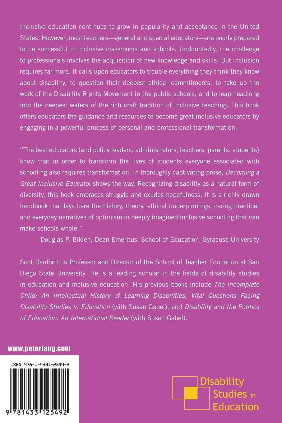 Rückseitencover Becoming a Great Inclusive Educator