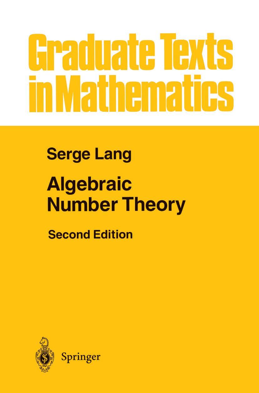 Vorderes Coverbild Algebraic Number Theory