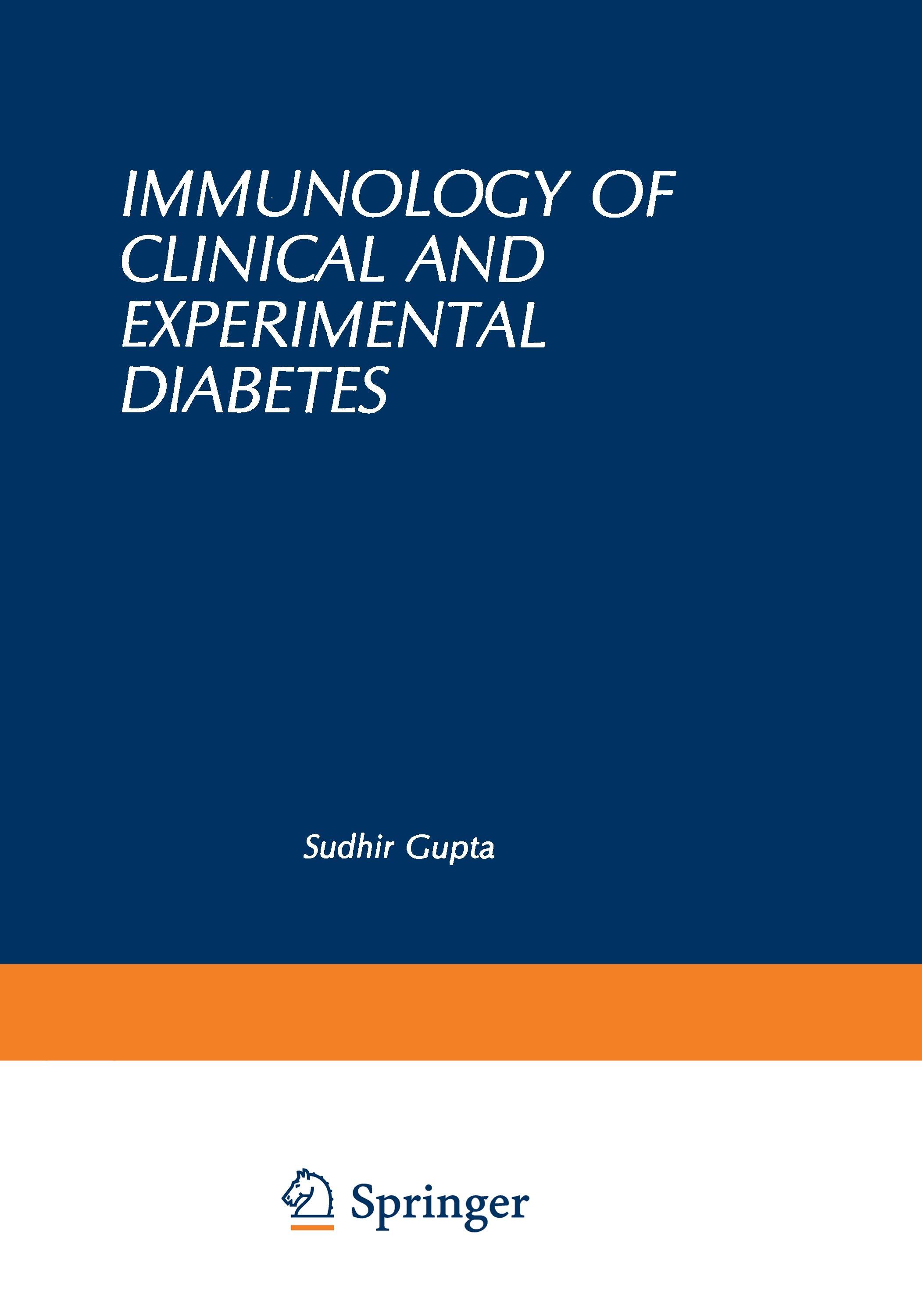 Vorderes Coverbild Immunology of Clinical and Experimental Diabetes