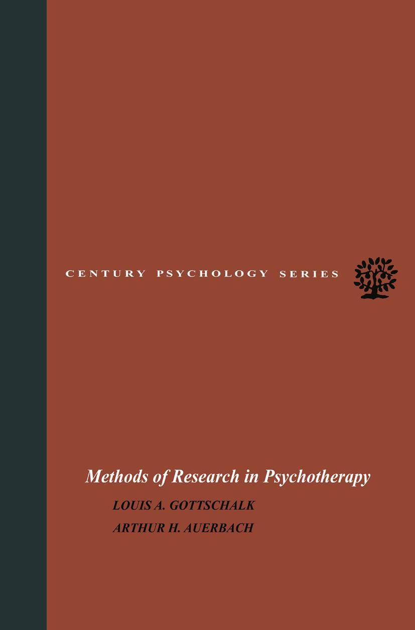Vorderes Coverbild Methods of Research in Psychotherapy