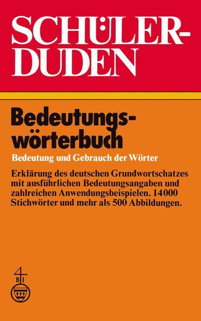 Vorderes Coverbild Schülerduden Bedeutungswörterbuch