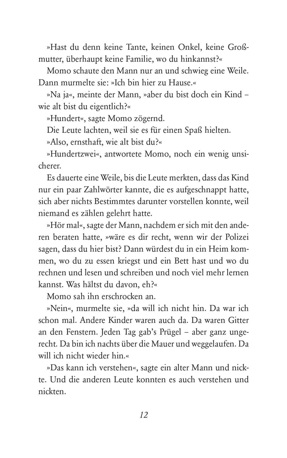 Beispielinhalt (Bild) Momo. Schulausgabe