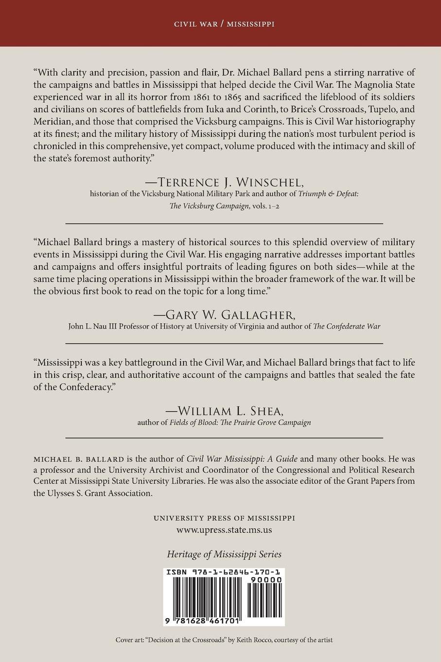 Rückseitencover The Civil War in Mississippi