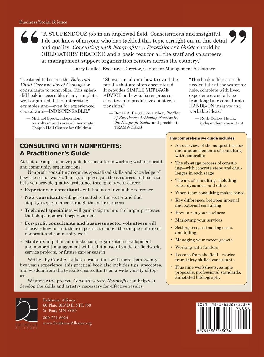 Rückseitencover Consulting With Nonprofits