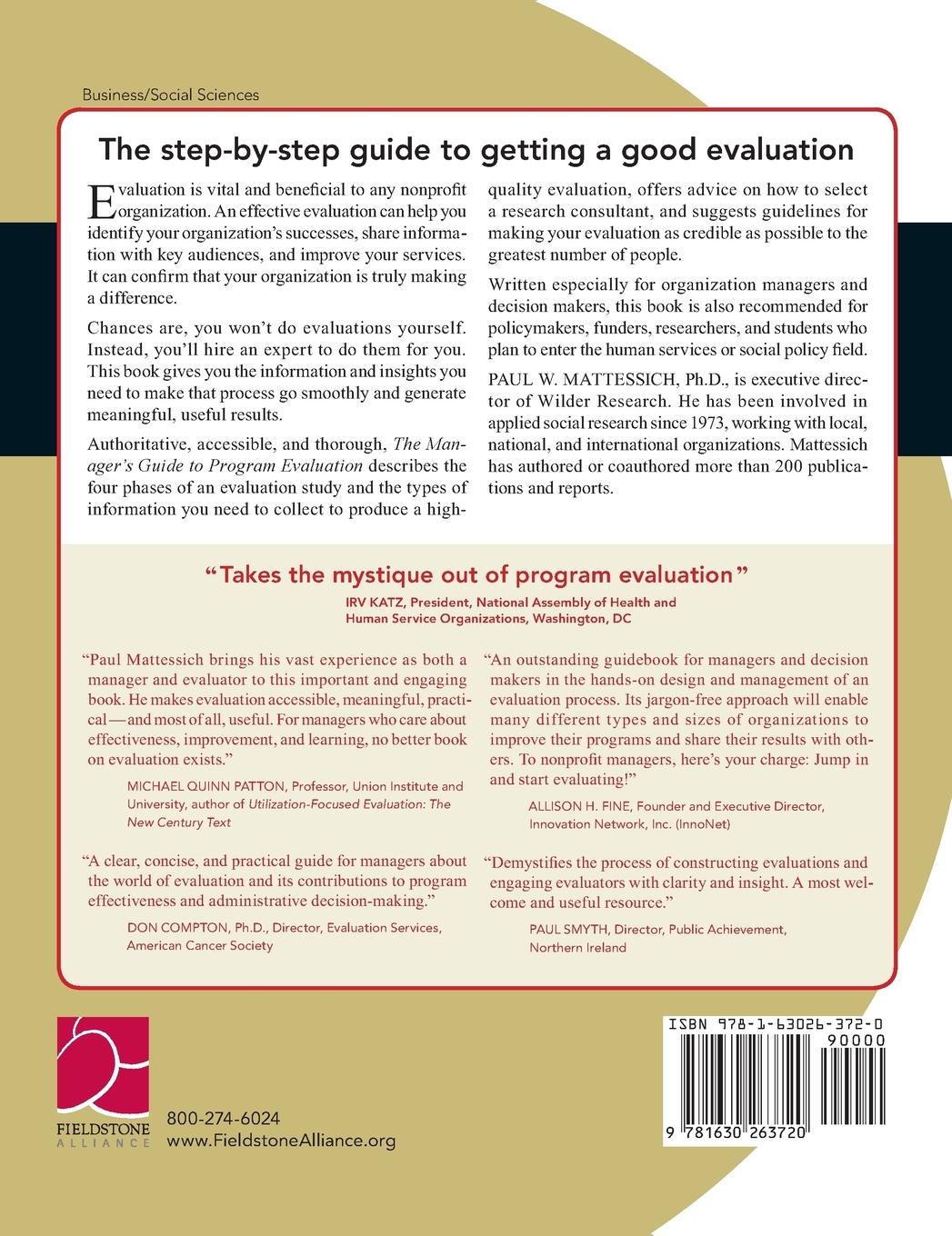 Rückseitencover The Manager's Guide to Program Evaluation