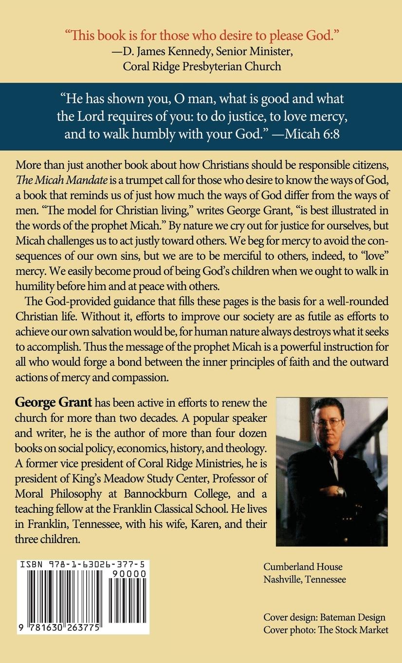 Rückseitencover The Micah Mandate