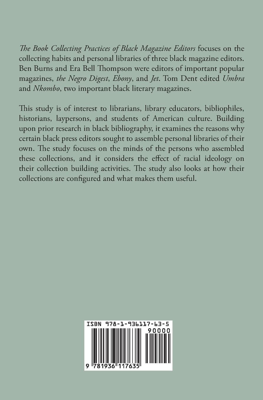 Rückseitencover The Book Collecting Practices of Black Magazine Editors
