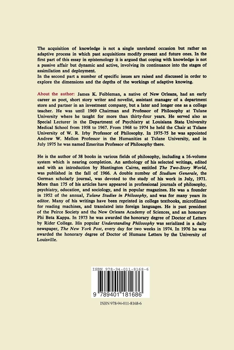 Rückseitencover Adaptive Knowing