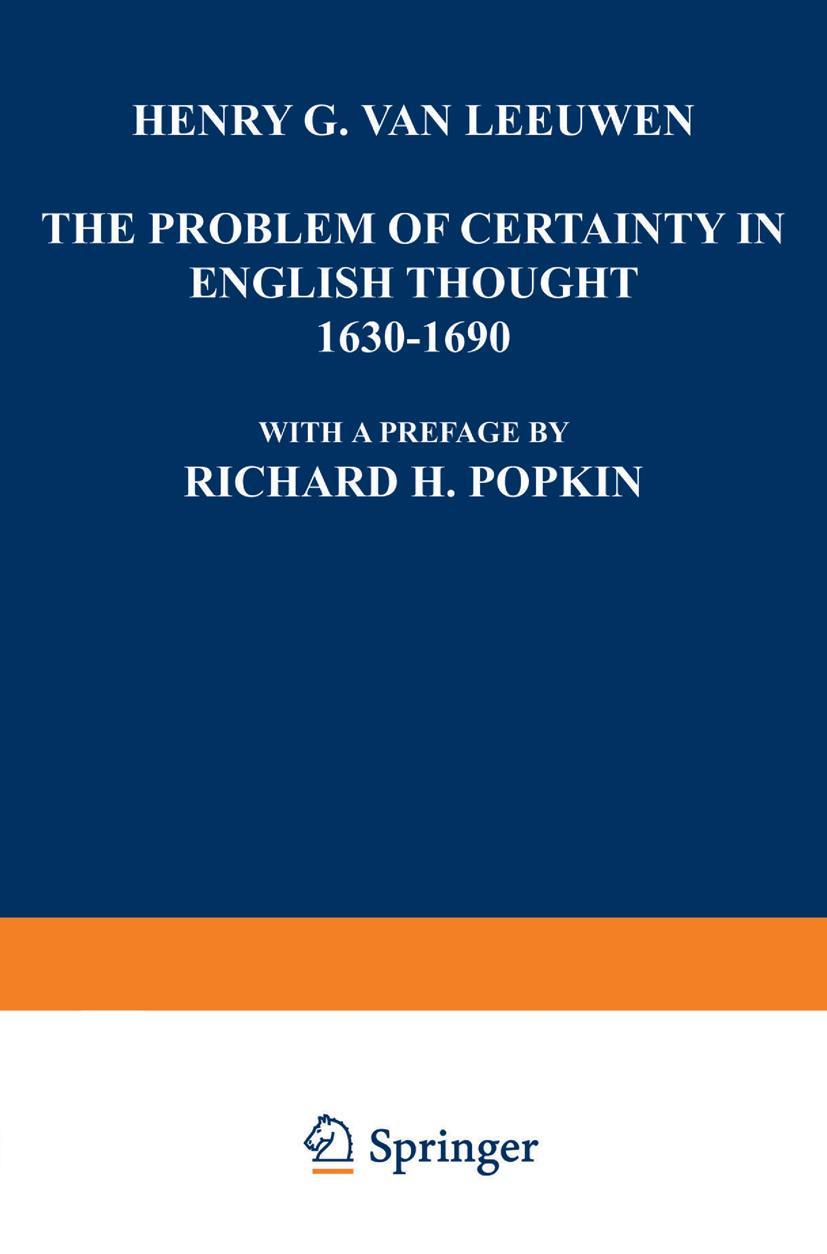 Vorderes Coverbild The Problem of Certainty in English Thought 1630-1690