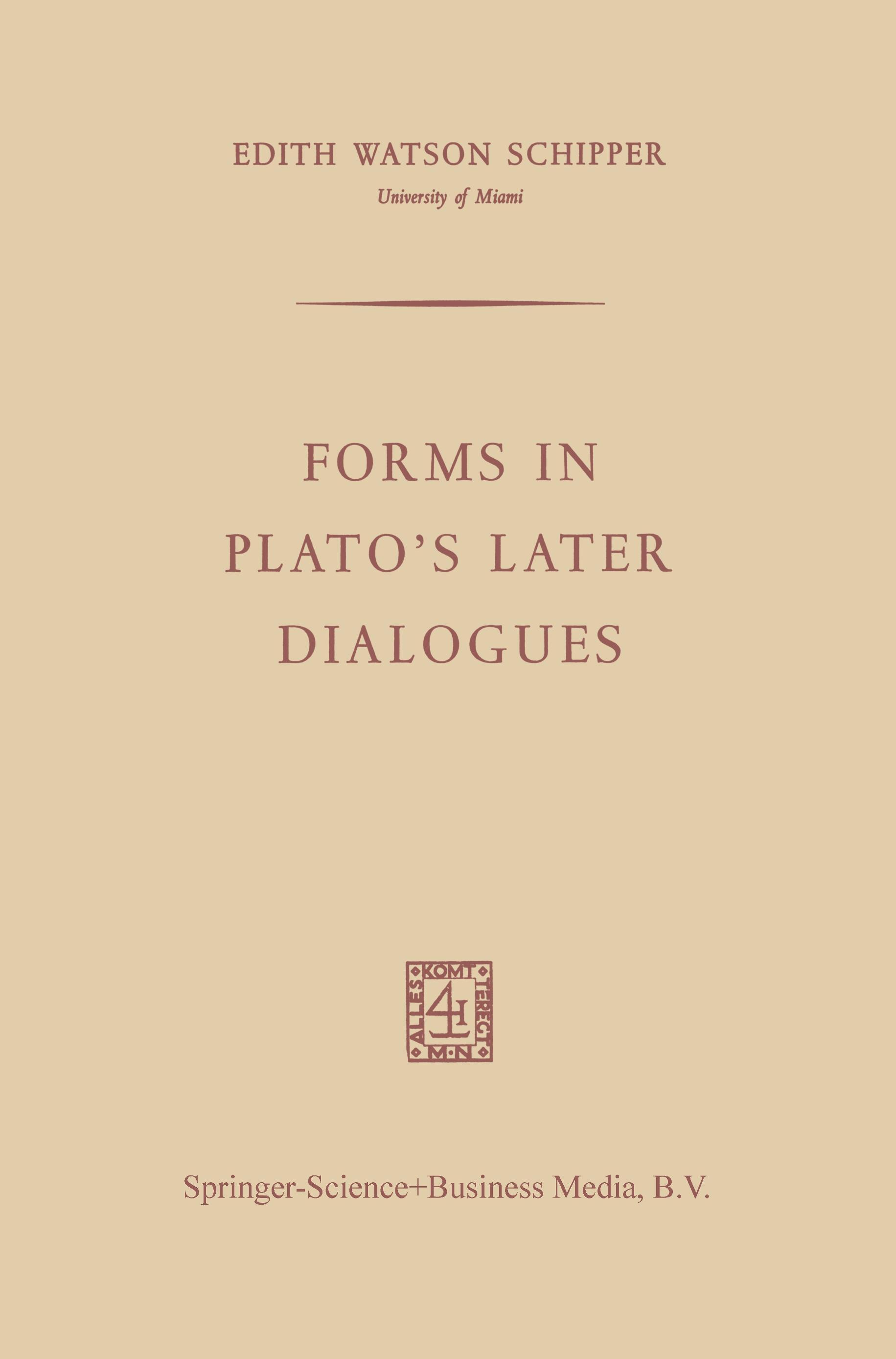 Vorderes Coverbild Forms in Plato's Later Dialogues
