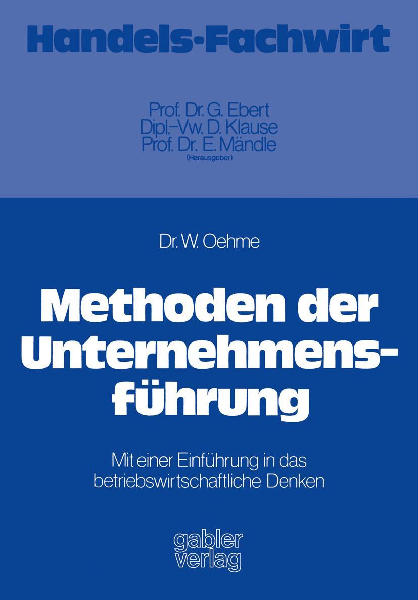 Vorderes Coverbild Methoden der Unternehmensführung