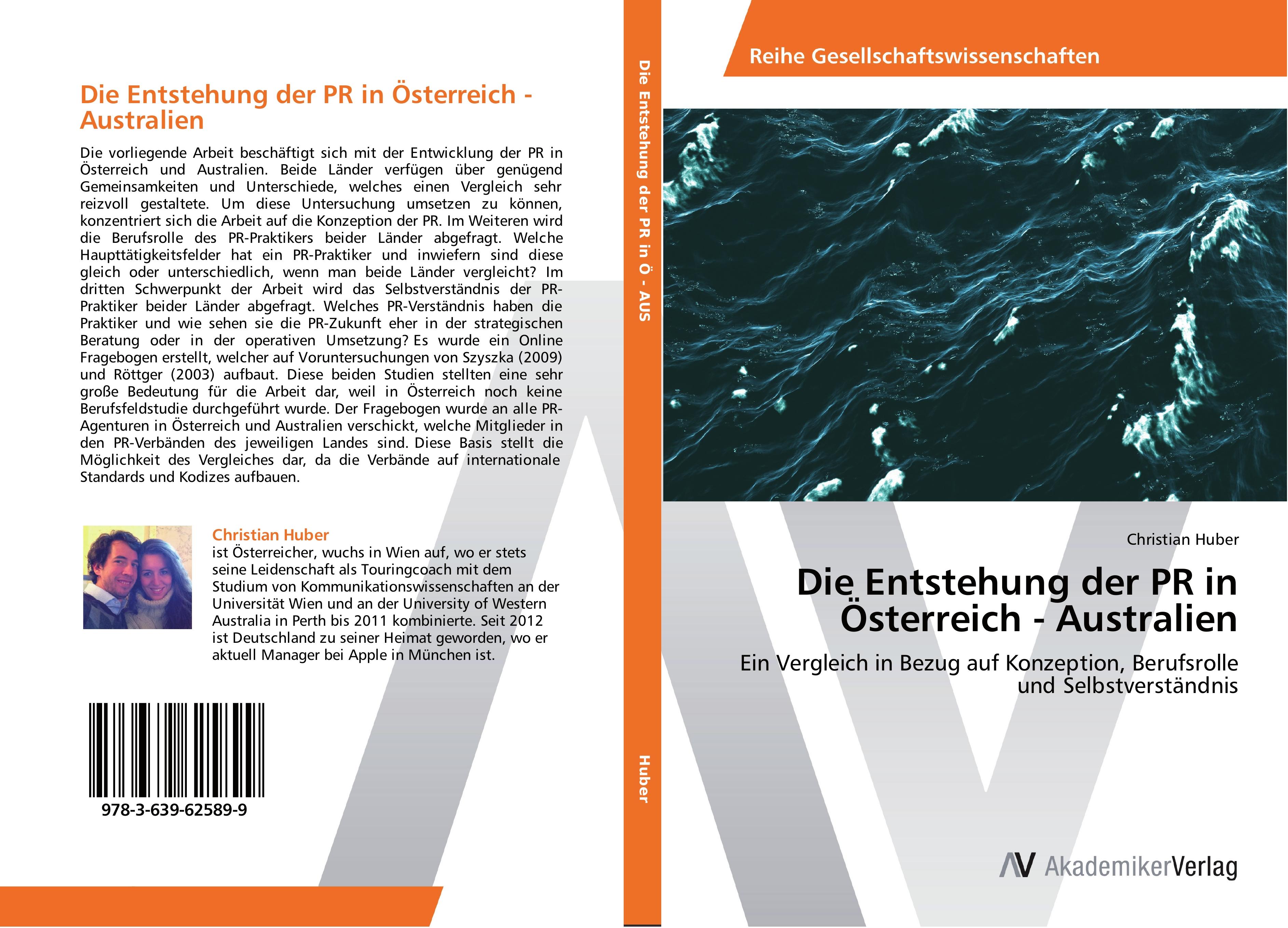 Vorderes Coverbild Die Entstehung der PR in Österreich - Australien