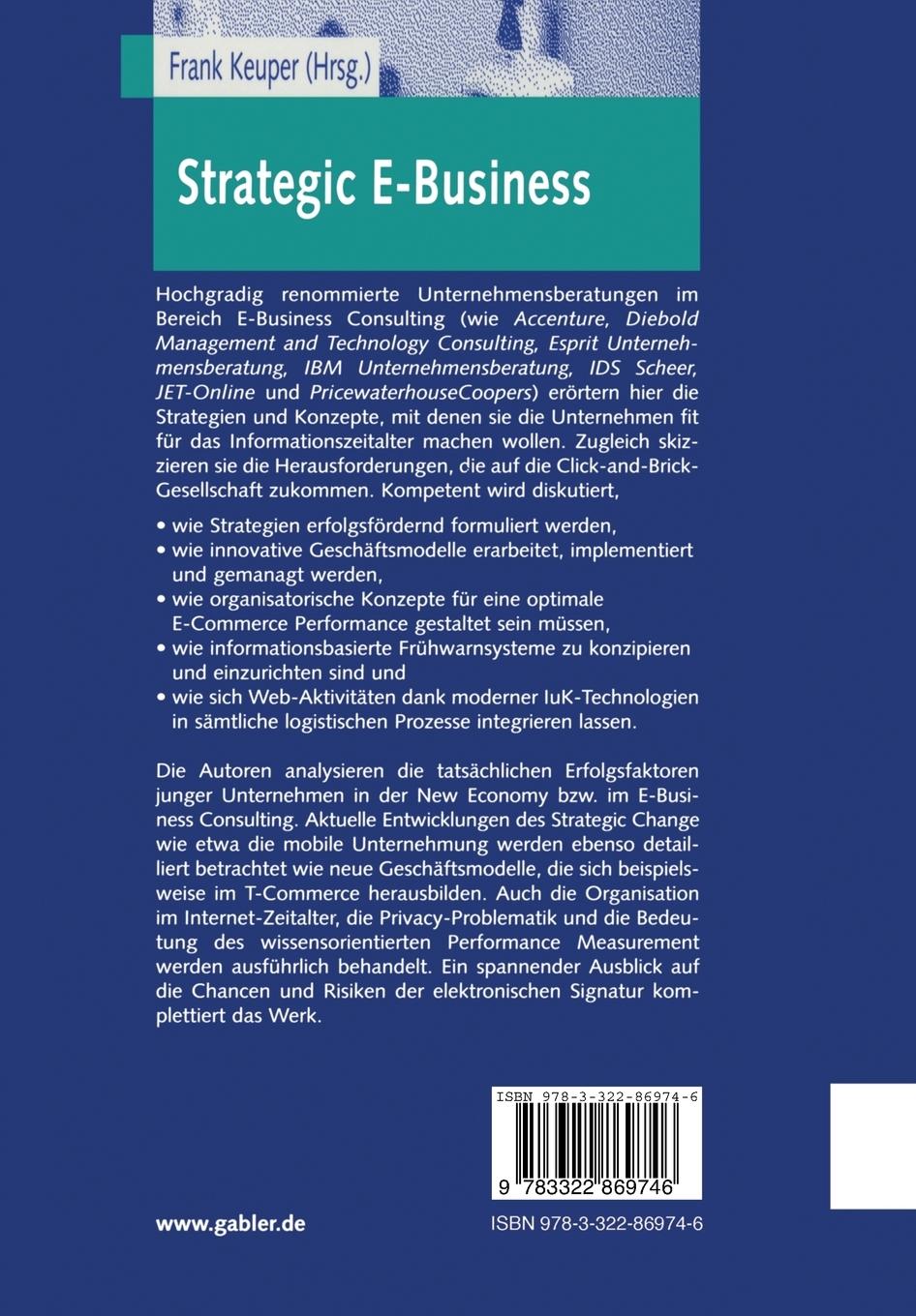 Rückseitencover Strategic E-Business
