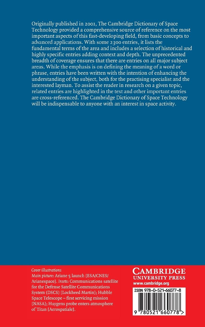 Rückseitencover The Cambridge Dictionary of Space Technology
