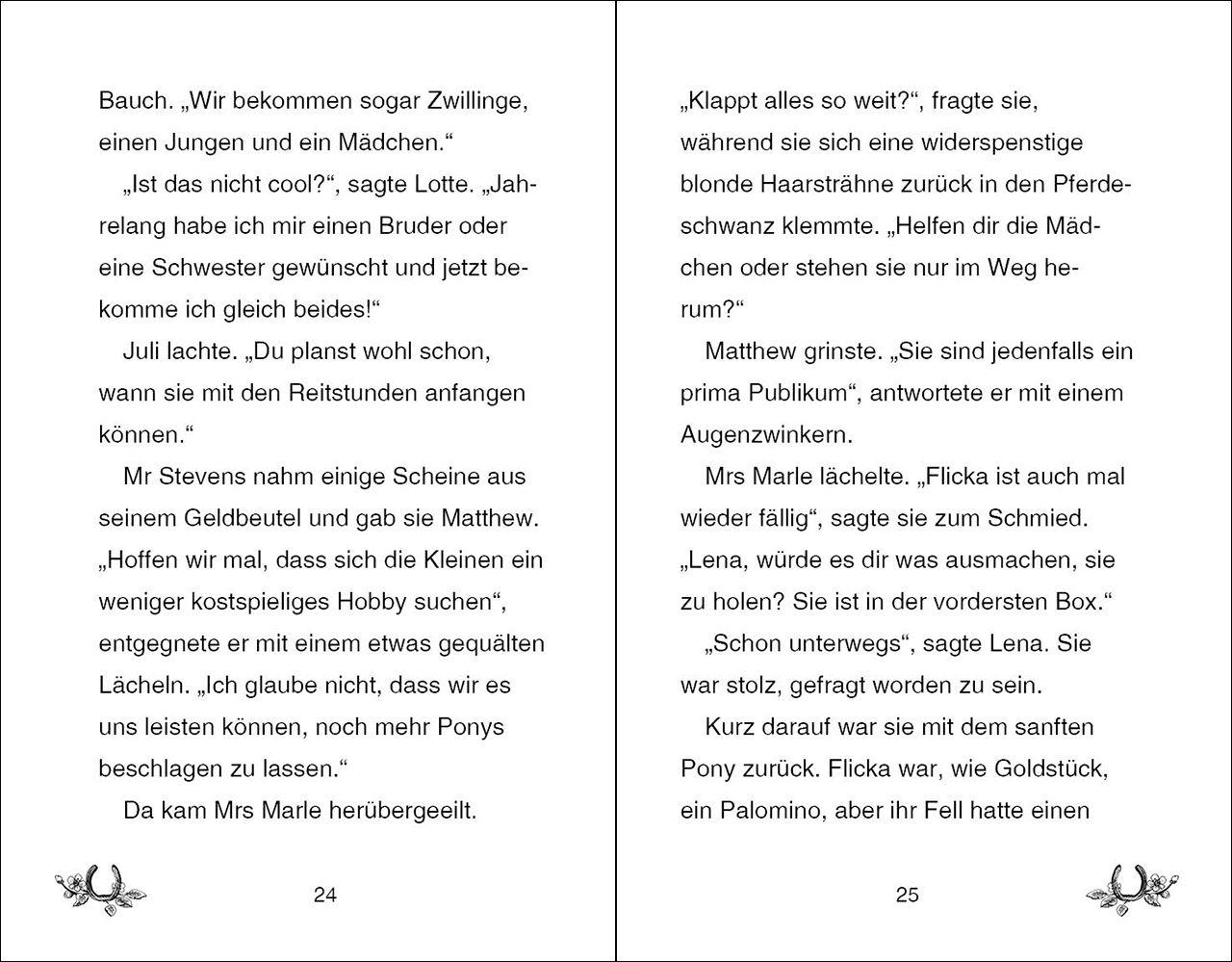 Beispielinhalt (Bild) Ponyhof Apfelblüte 03. Lotte und Goldstück