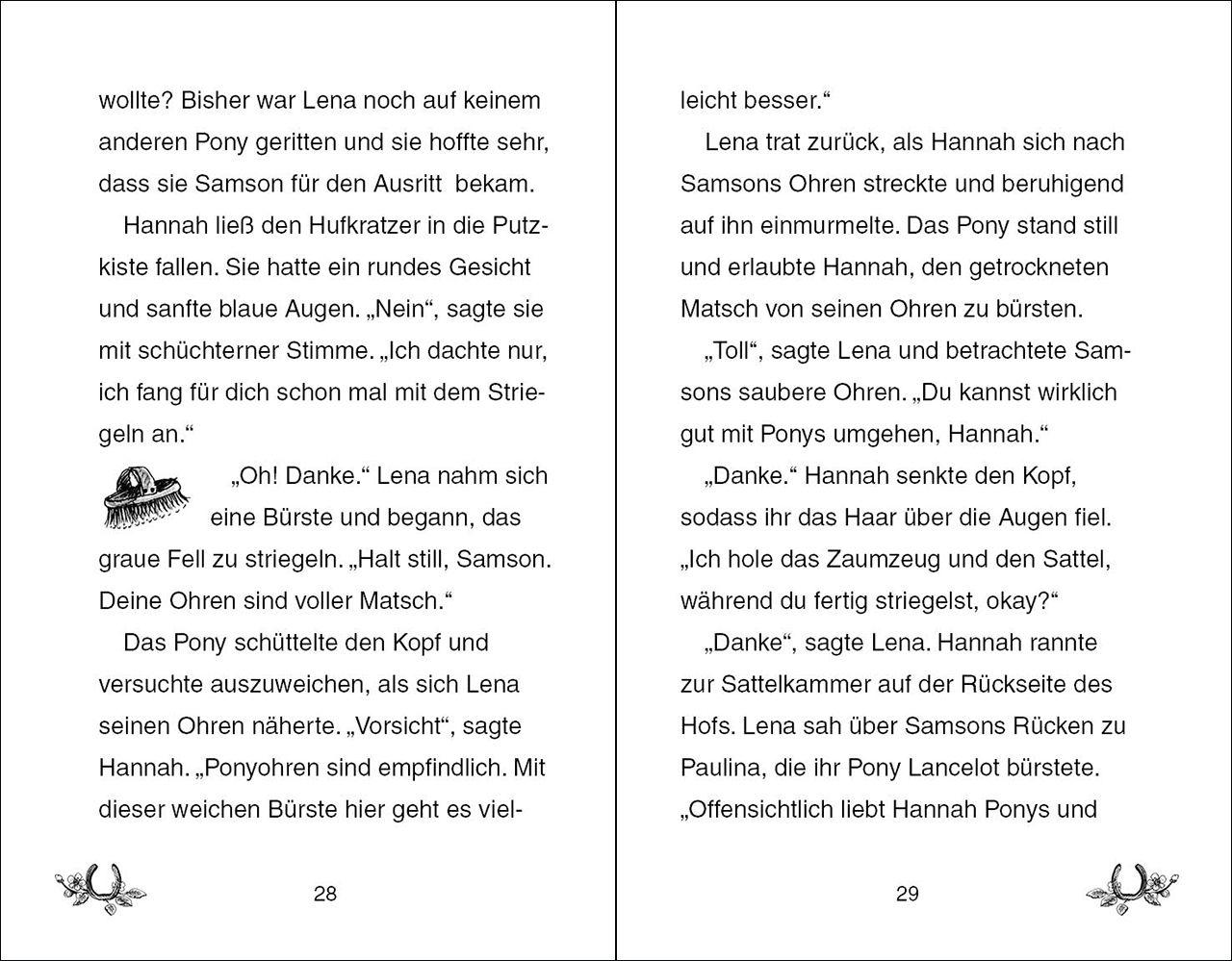 Beispielinhalt (Bild) Ponyhof Apfelblüte 04. Hannah und Pinto