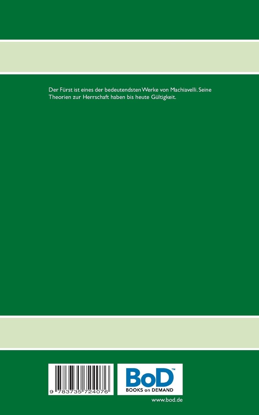 Rückseitencover Der Fürst