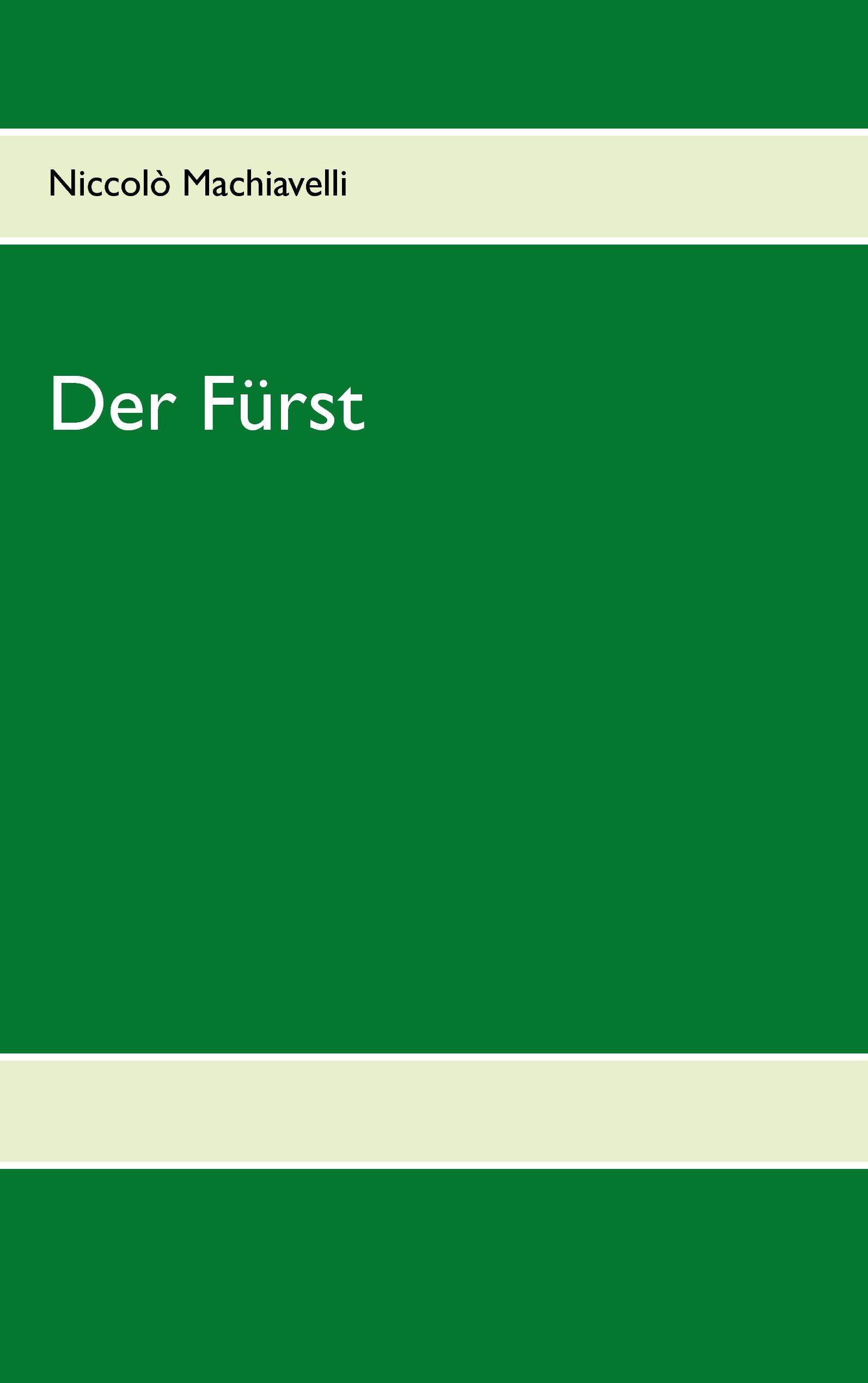 Vorderes Coverbild Der Fürst