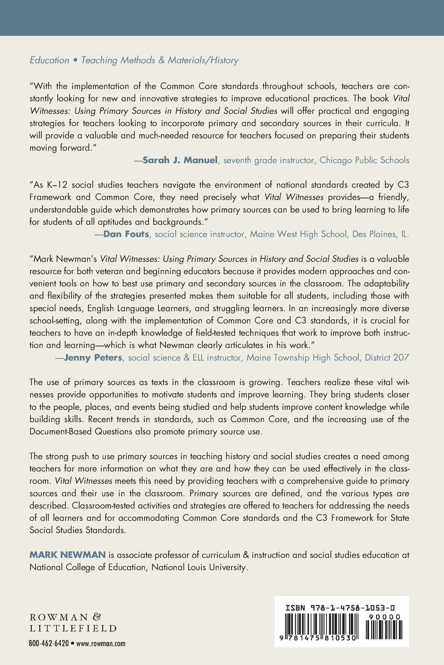 Rückseitencover Vital Witnesses