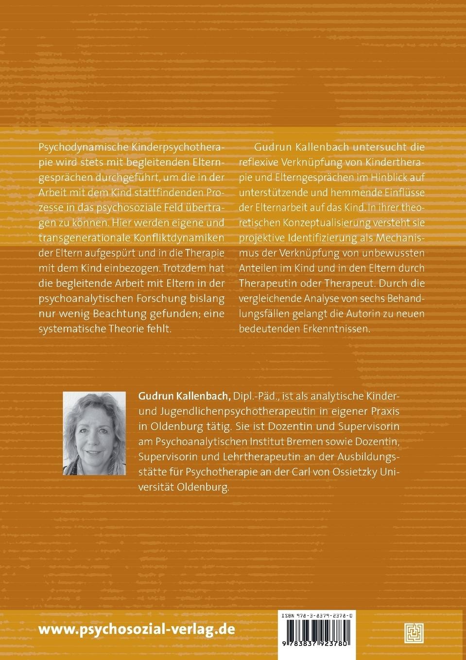 Rückseitencover Begleitende Elternarbeit in der psychodynamischen Kindertherapie