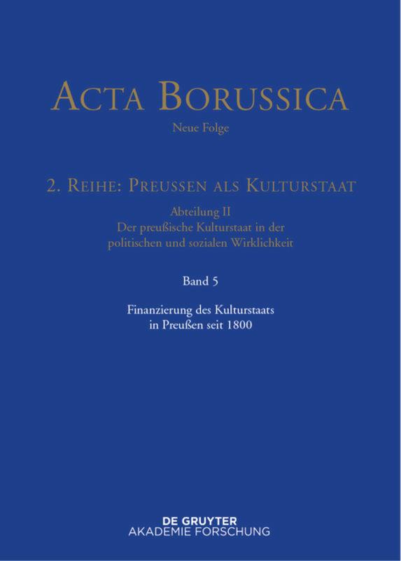Vorderes Coverbild Finanzierung des Kulturstaats in Preußen seit 1800
