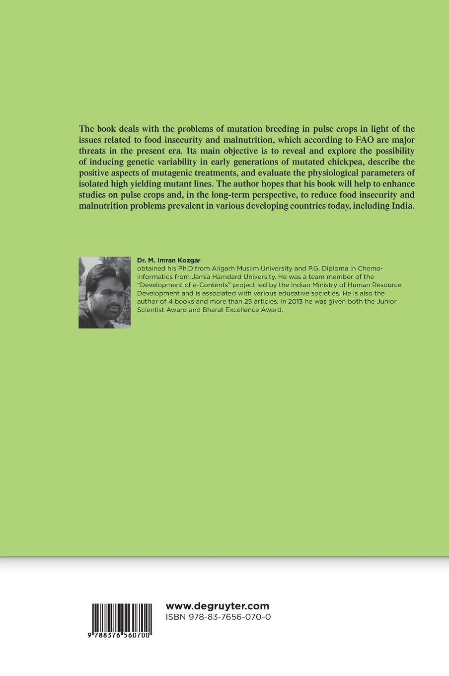 Rückseitencover Mutation Breeding in Chickpea: