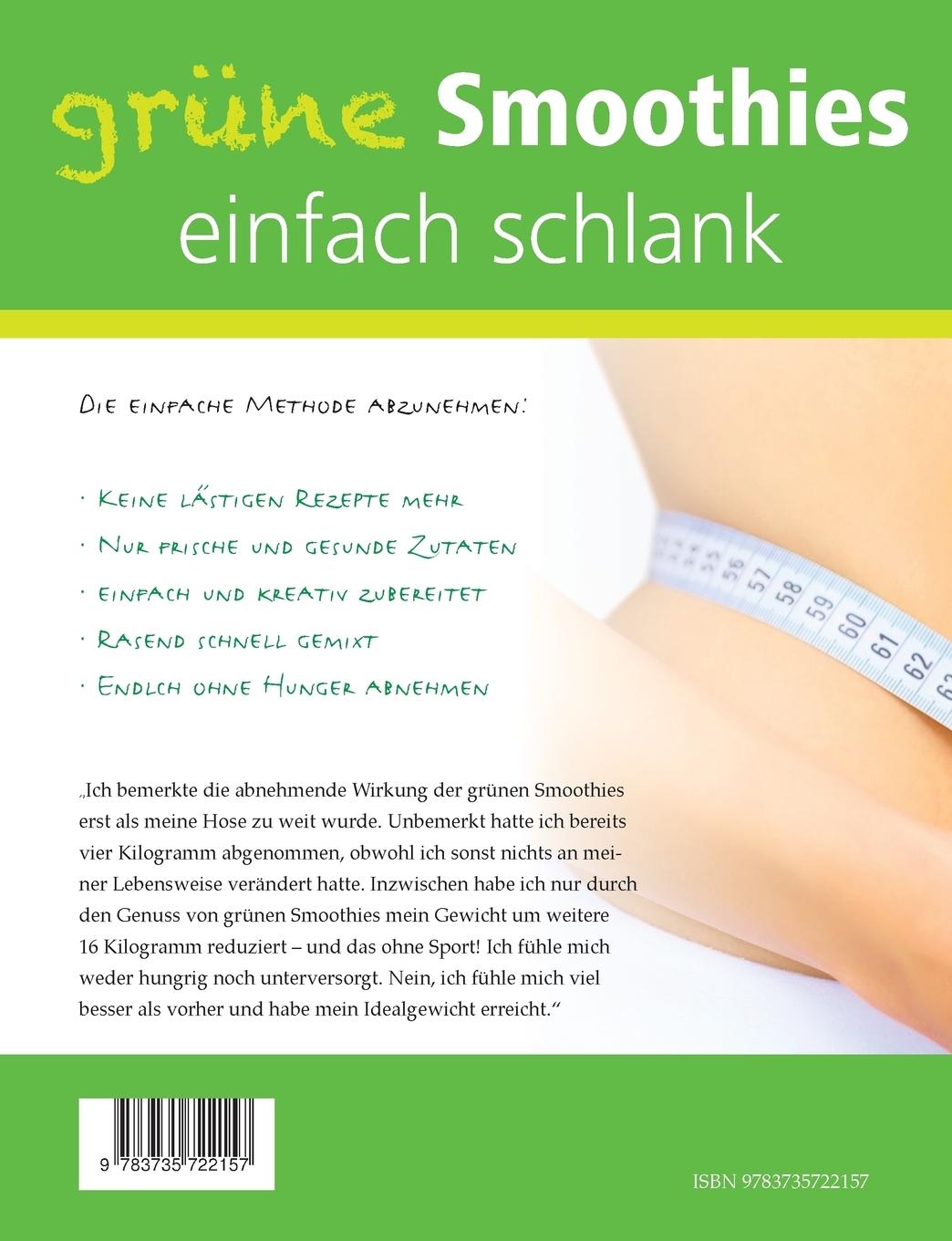Rückseitencover Grüne Smoothies, einfach schlank