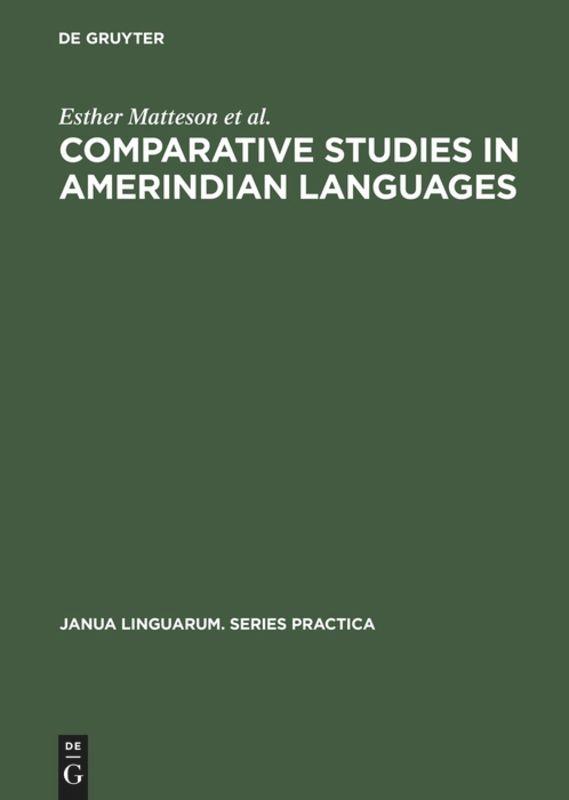 Vorderes Coverbild Comparative Studies in Amerindian Languages
