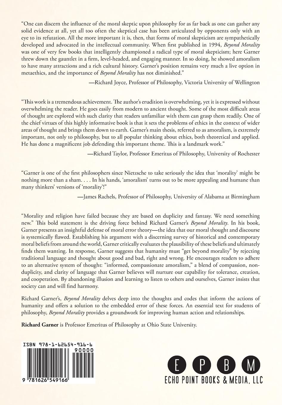 Rückseitencover Beyond Morality (Ethics and Action)