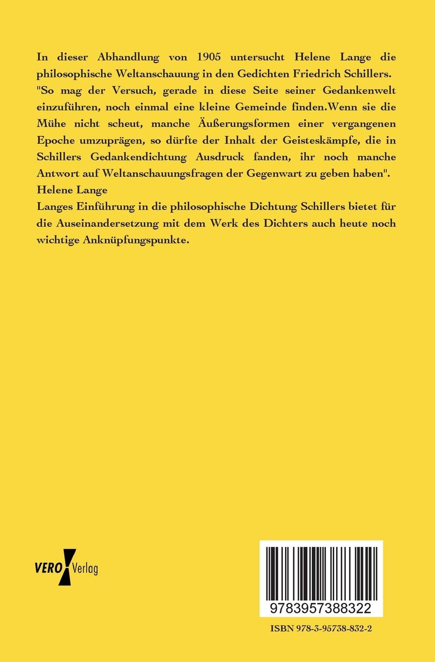 Rückseitencover Schillers philosophische Gedichte