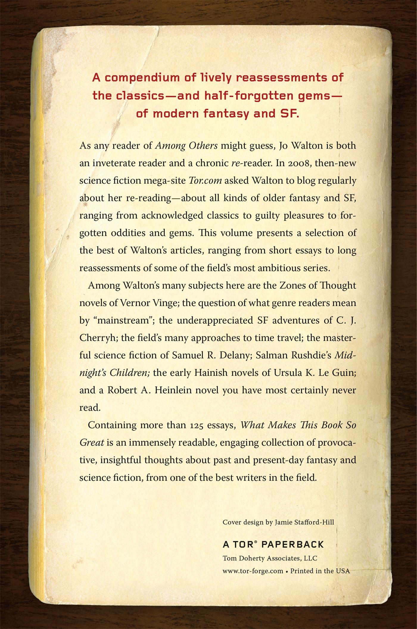 Rückseitencover WHAT MAKES THIS BOOK SO GREAT