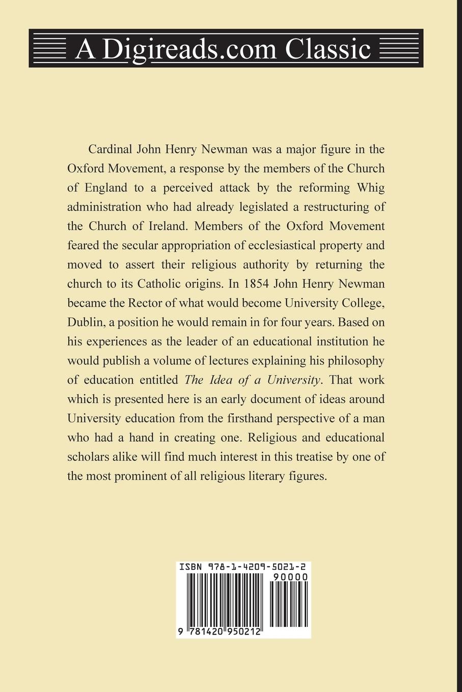 Rückseitencover The Idea of a University