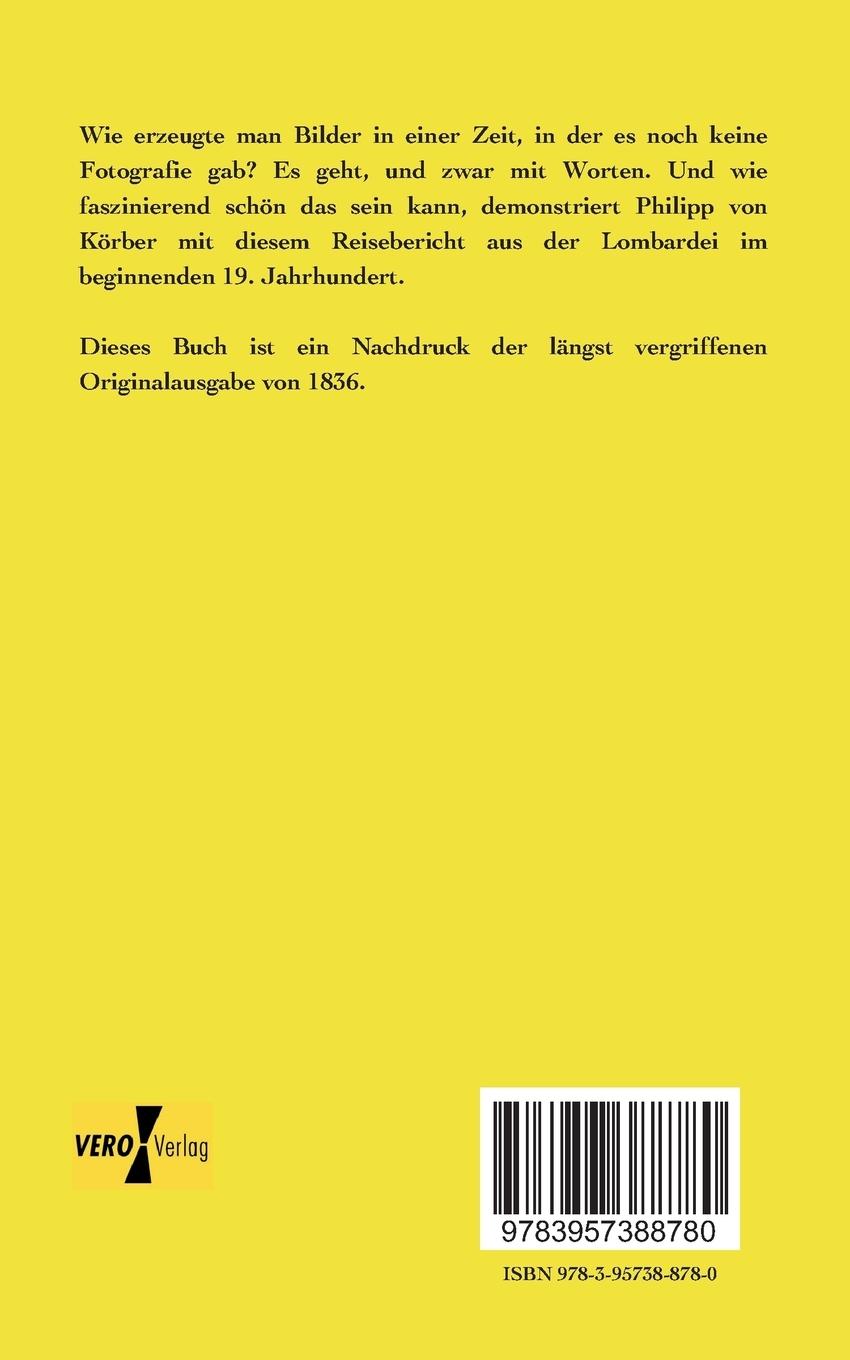 Rückseitencover Reisebilder aus der Lombardei