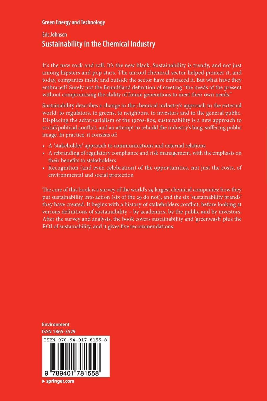 Rückseitencover Sustainability in the Chemical Industry